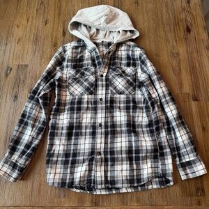 H&M Kids Plaid Shirt with Hood size 10-11 years